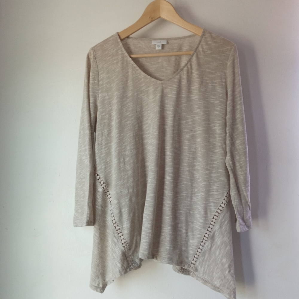 J.Jill L Linen Blend Knit Top